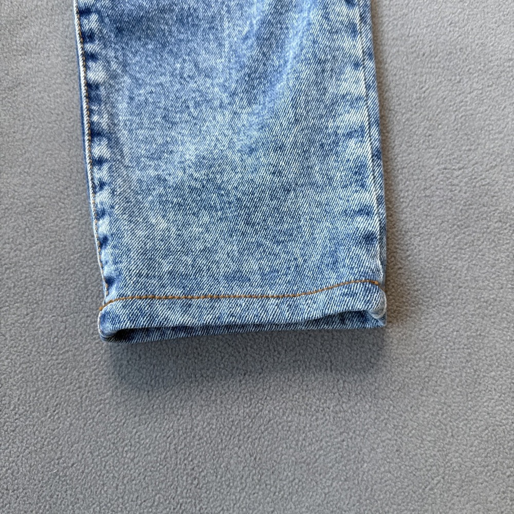 Sezane‎ Jeans Womens 34 Blue Austin High Waist Pleat Paperbag Preppy HEMMED READ - Picture 7 of 16